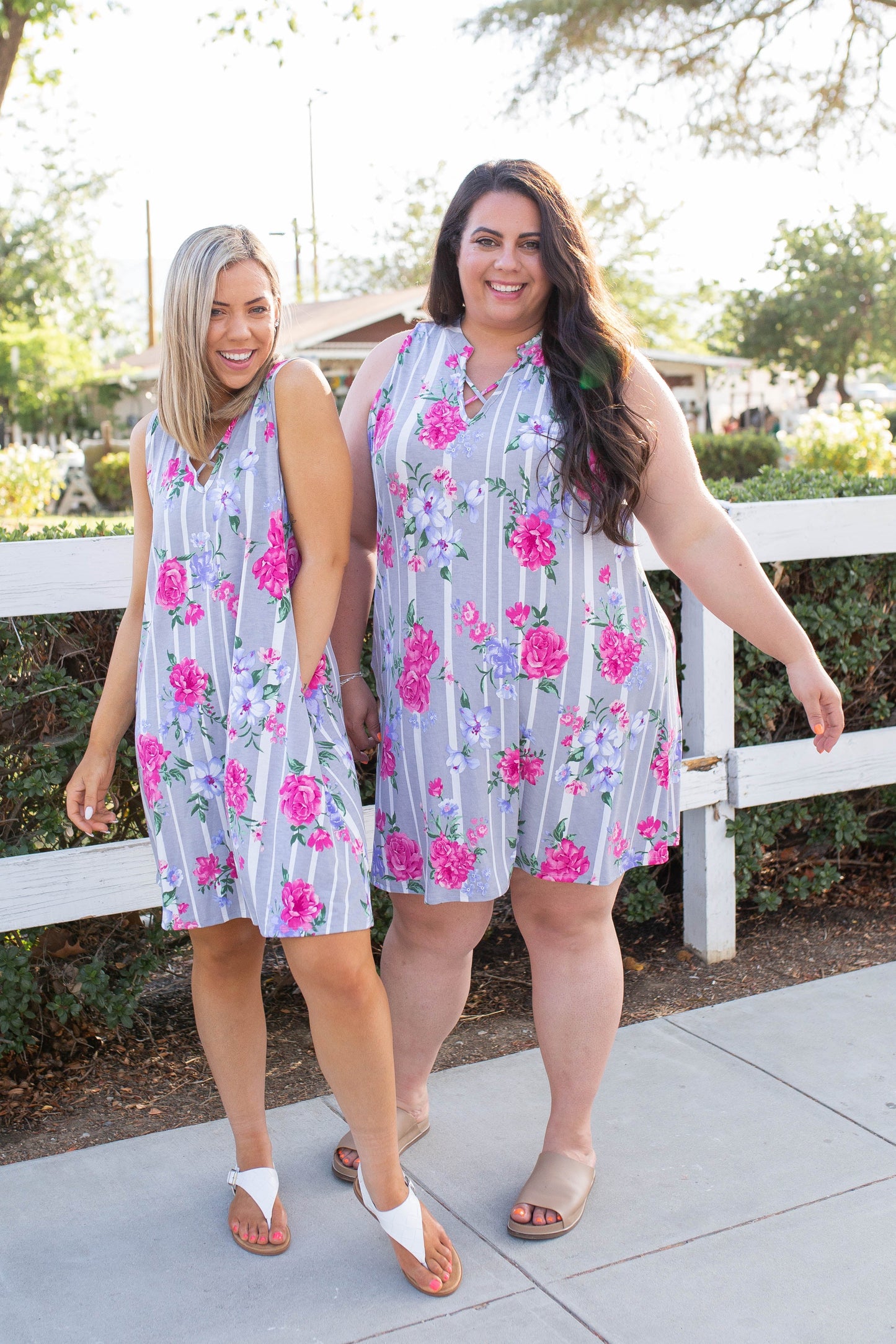 Floral Path Tunic Dress