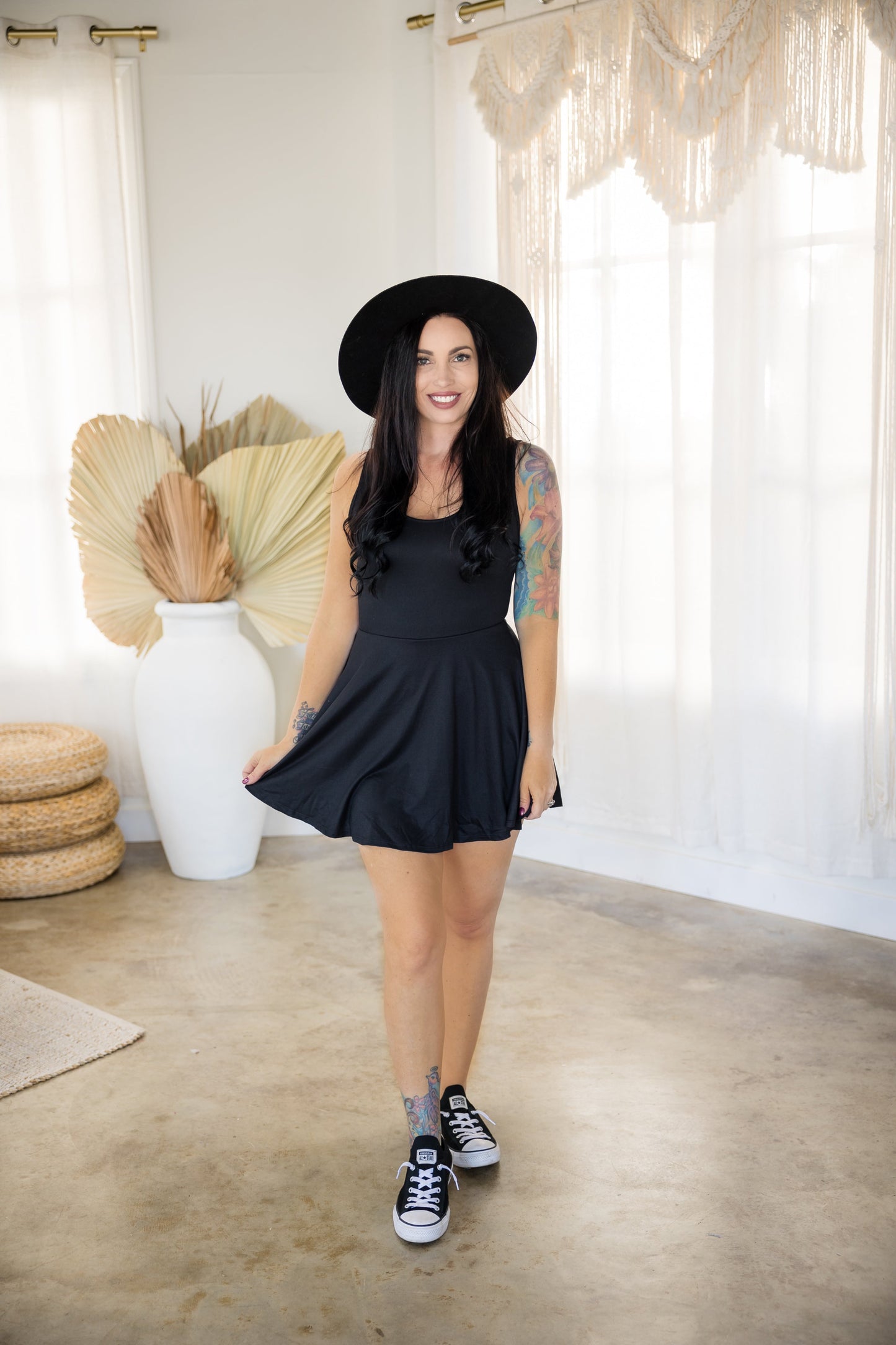 Black Jump For Joy Romper Dress